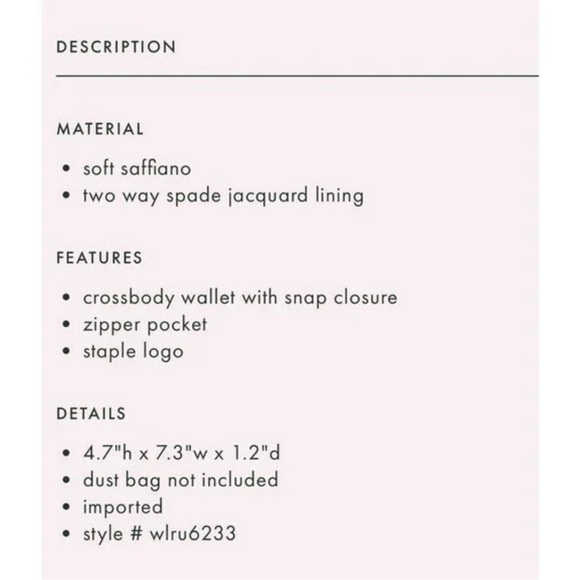 NWT kate spade crossbody - Picture 5 of 11